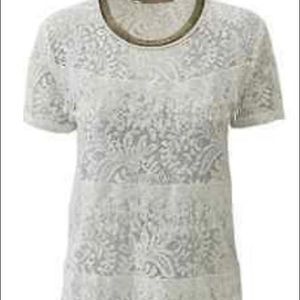 Comme lace fringe top